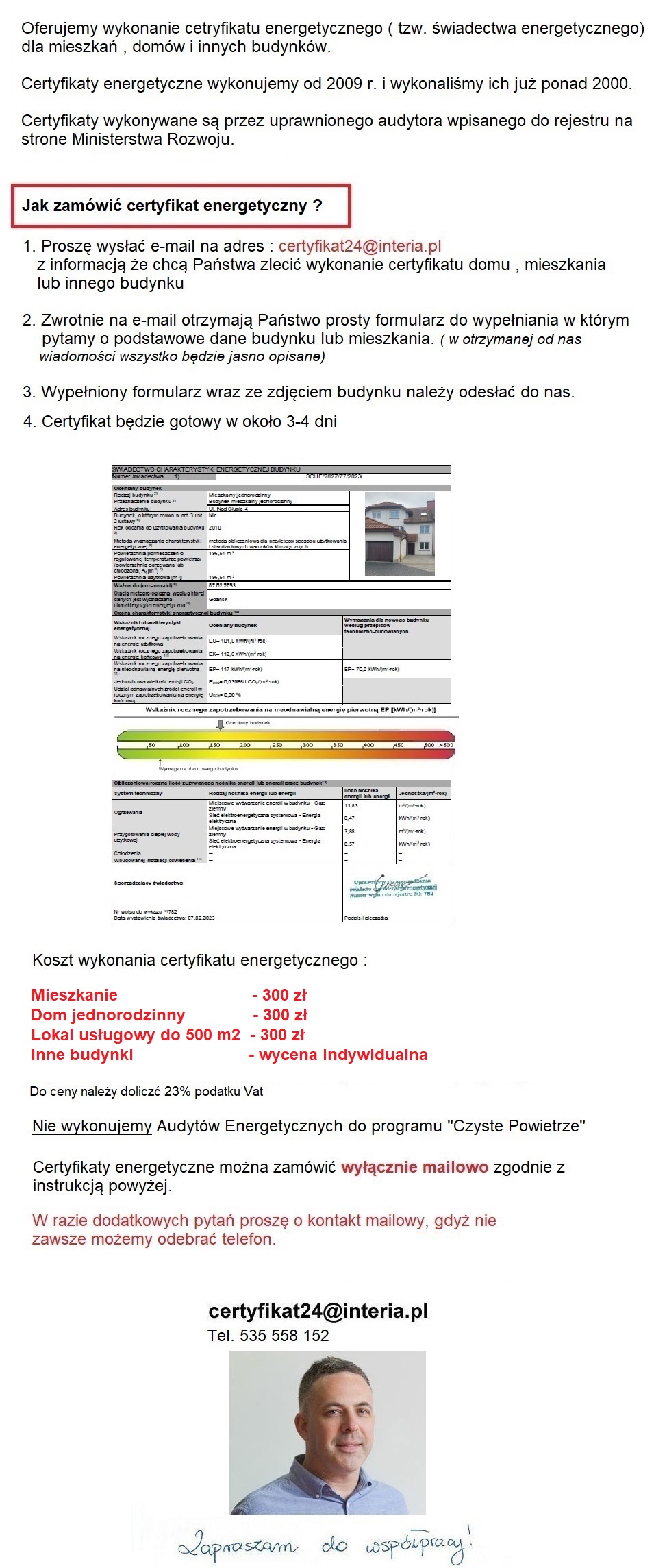 audyty energetyczne domów Gmina Klimontów